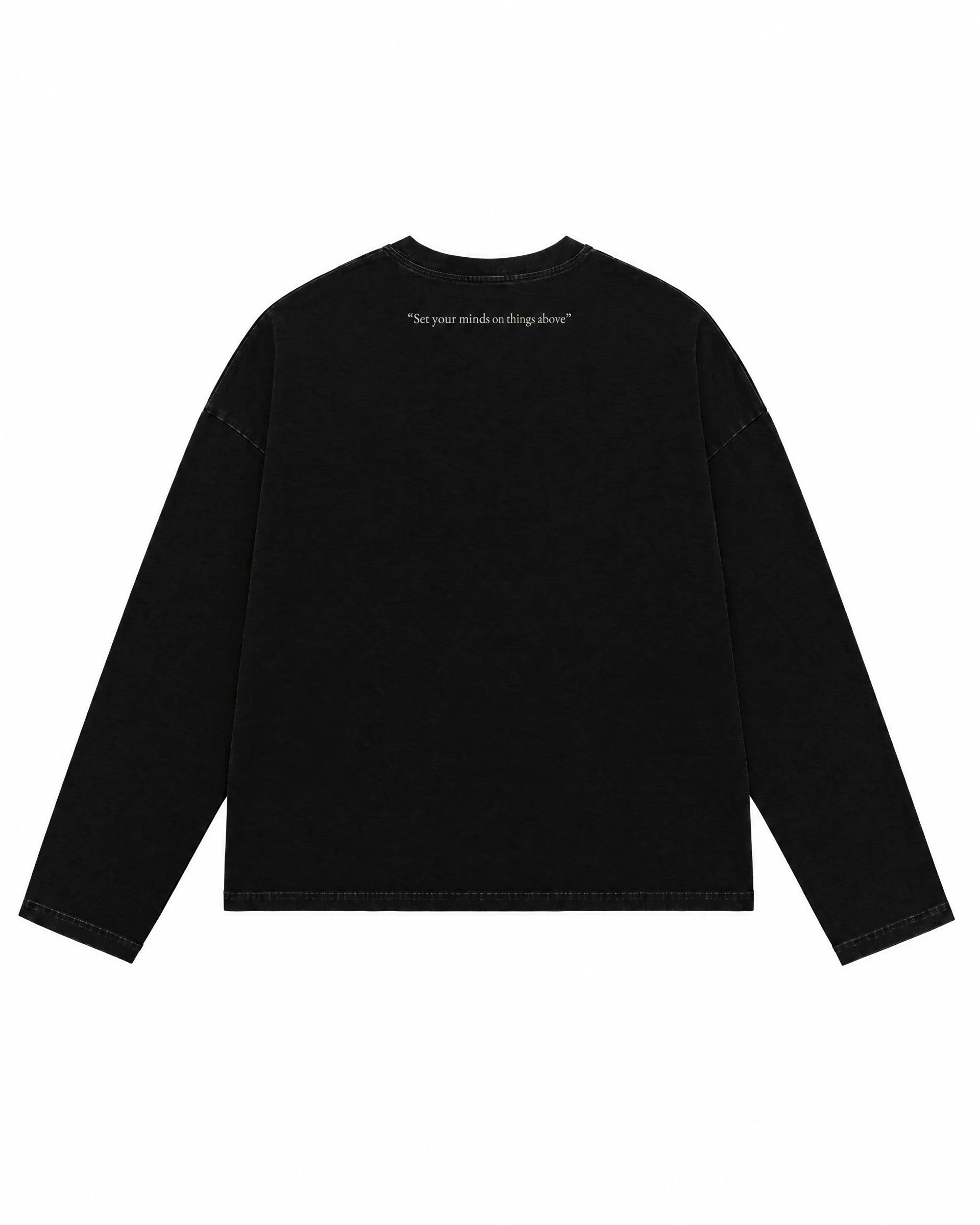 The Comic Longsleeve — Black, back