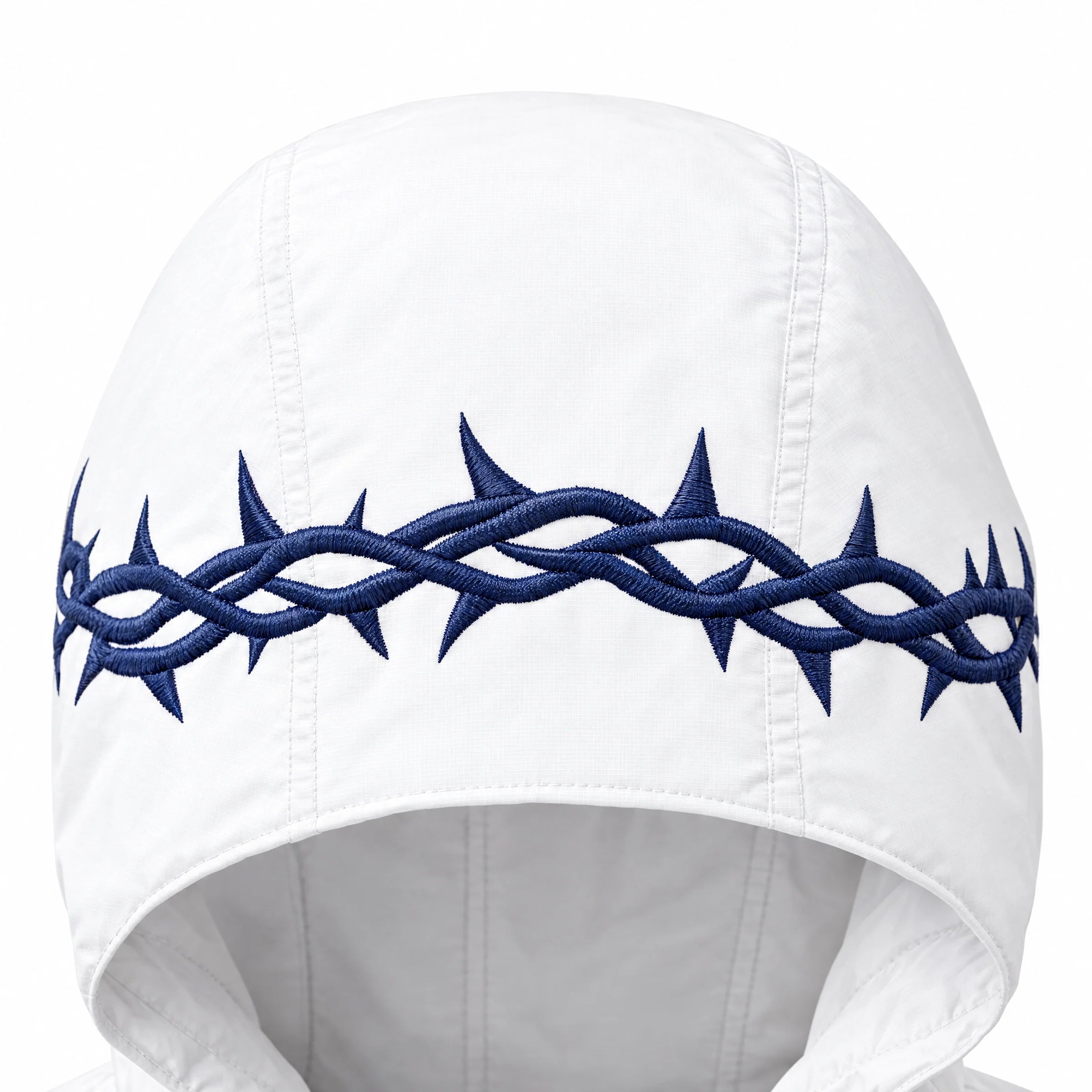 The Rain Shell EXODUS, wet hood embroidery 