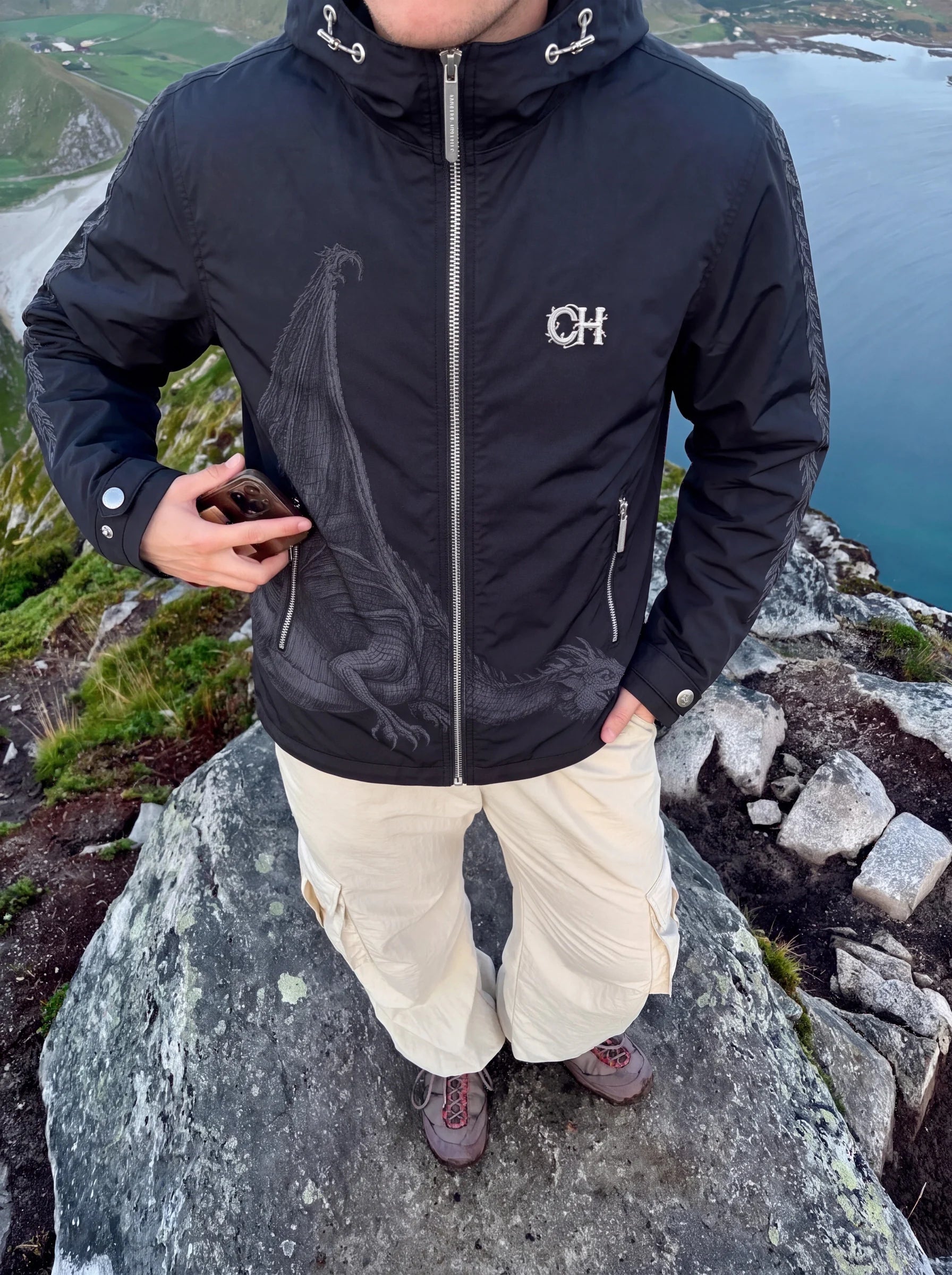 ISAIAH Rain Shell, worn